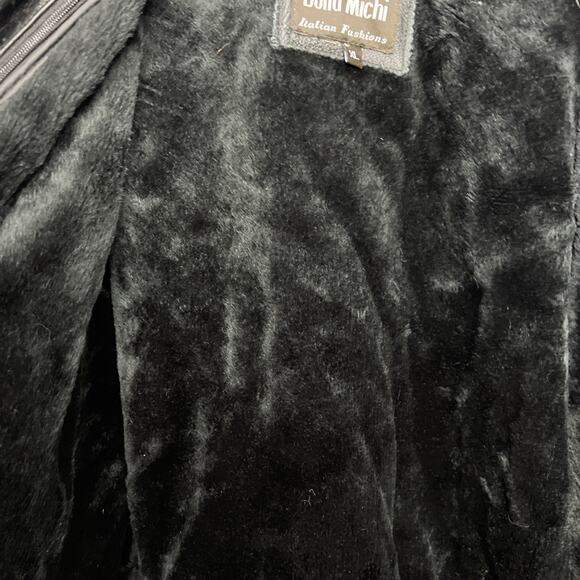 Vintage Dona Michi Black Leather Zip Up Jacket Xl - Picture 8 of 12